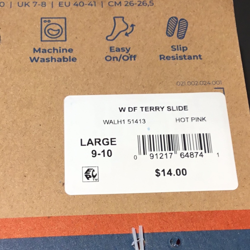 NWT Dearfoams Women’s Pink Slide Slippers L-9/10 - Picture 9 of 9